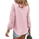 thumbnail image 1 of SAYOO - Camiseta de cuello en V de color sólido para mujer, blusa holgada de manga larga con decoración de flores, suéter holgado SAYOO  Moda, 1 of 9