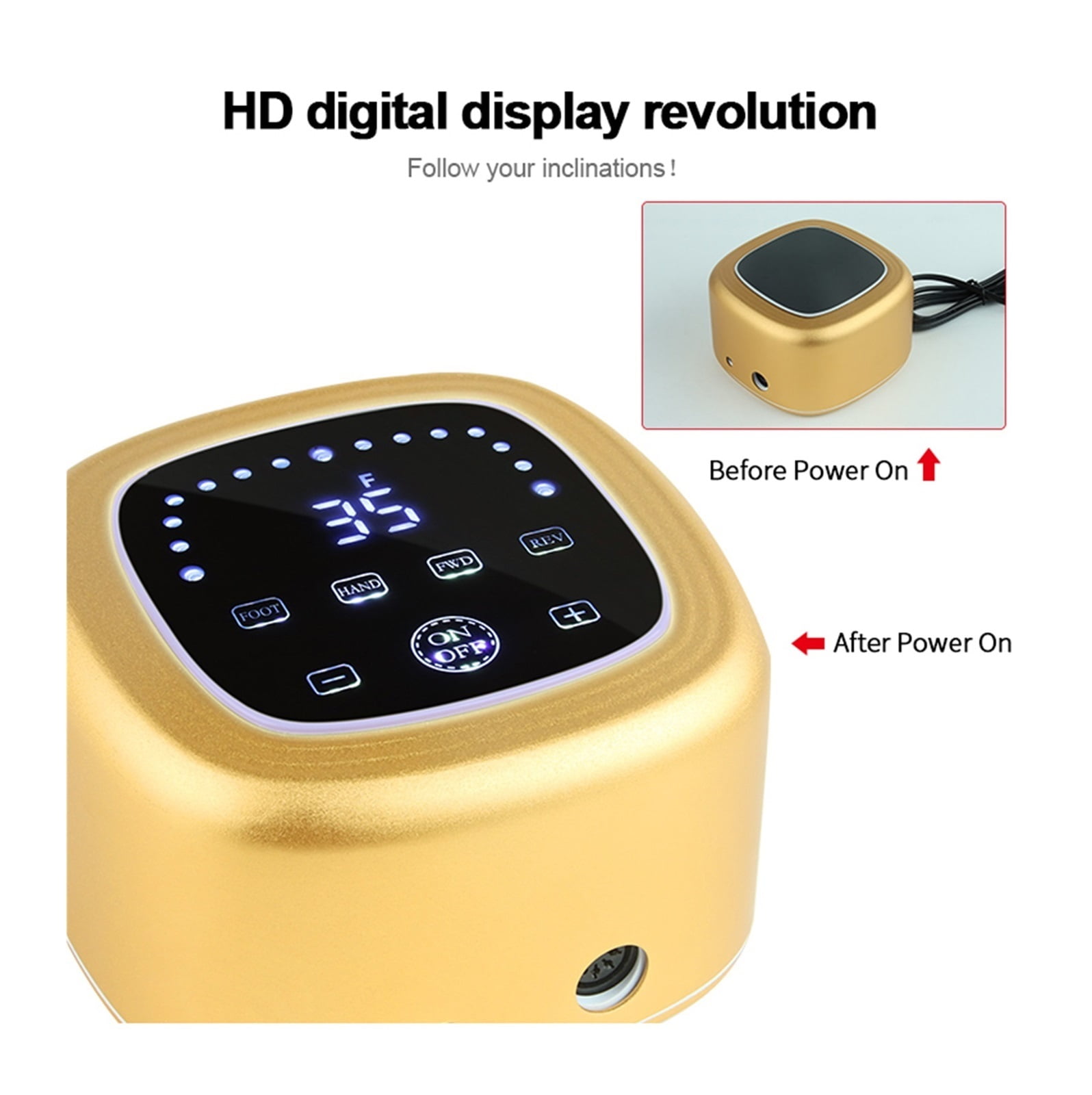 Electric Nail Drill Machine 35000RPM Nail Drills For Acrylic Nails,Professional Efile Nail File With LED Display For Shaping ,Low Noise