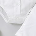 thumbnail image 5 of Gubotare Baby Boys Formal Suit Set Short Sleeve Romper Shorts Pants Bowtie Wedding Tuxedo Outfits Cake Smash Clothes 0 3 6 12 18 24 Months (White,0-3 Months), 5 of 9