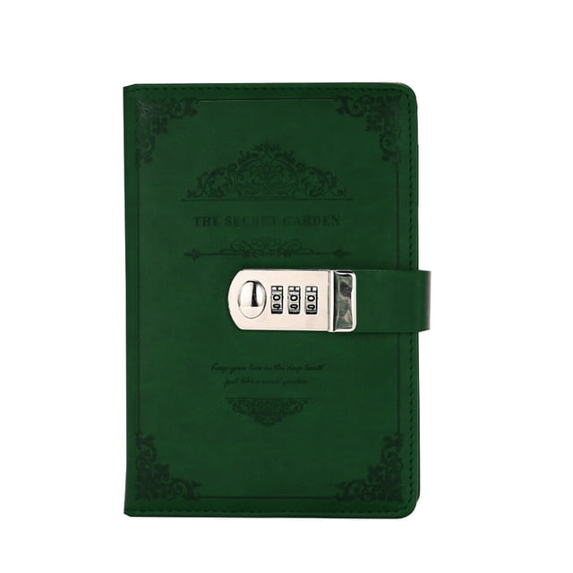 Bearachild Cuaderno Retro de cuero PU para oficina, planificador de libros con contraseña, Protección de Privacidad, papelería, color vino cartulina UN