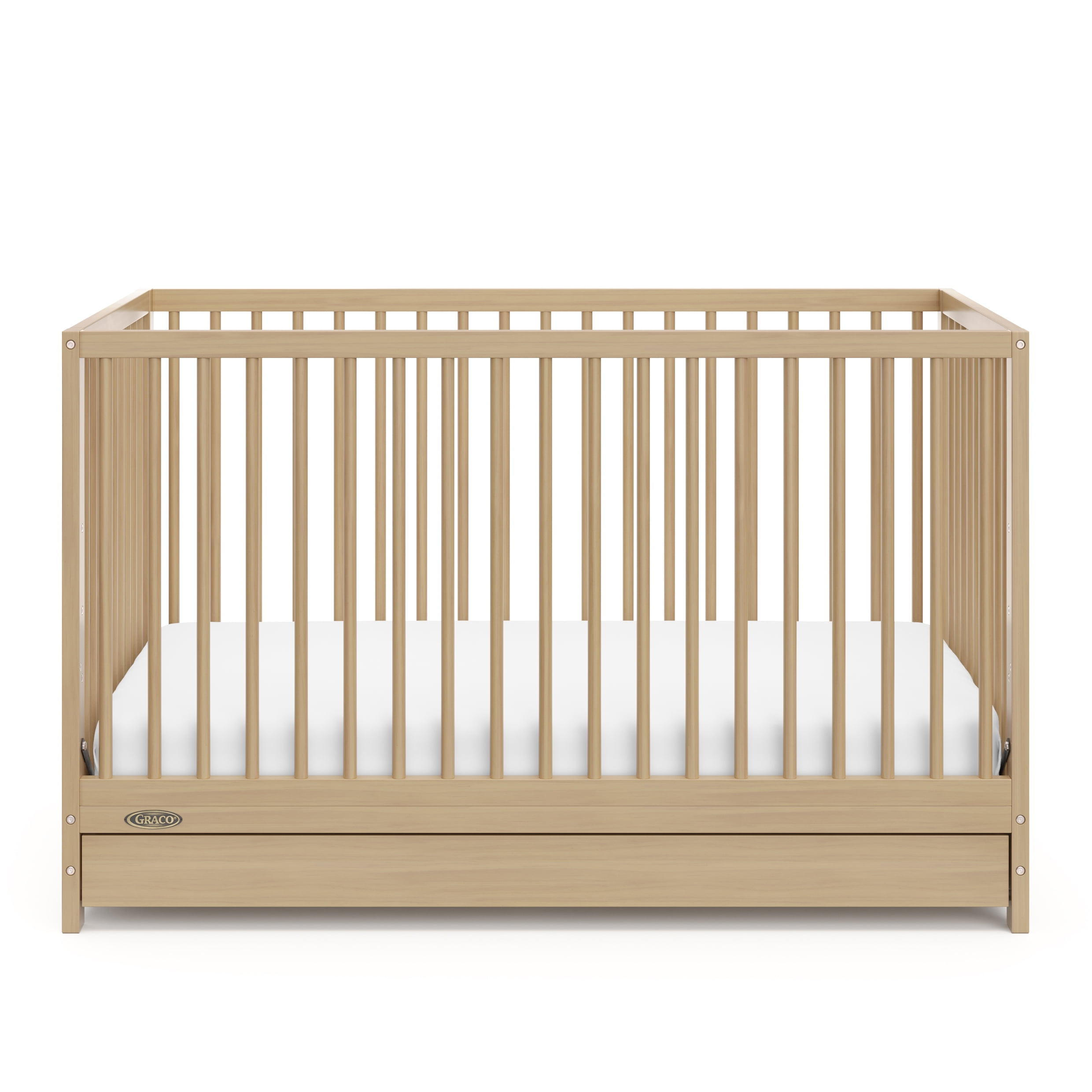 Graco Teddi 5-in-1 Convertible Baby Crib with Drawer, Driftwood