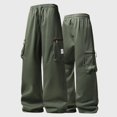 thumbnail image 2 of Cargo Pants for Men Athletic Hiking Joggers Lightweight Workout Trousers Big and Tall Gym Pants with Pockets, 2 of 6