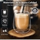 thumbnail image 2 of MAGMALIFE Vasos de Cristal Doble Pared de 200 ml (6.7 Onzas). Vidrio Térmico Doble Fondo. Set de 4 pzas, Ideal Para Capuchino, Vino, Té o Jugo. Conservan la Temperatura de Bebidas Frías y Calientes., 2 of 8
