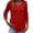 Red, variant on NinXxx Women's Basic Button Down Round Neck Soft Breathable Everyday Top White M
