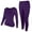 Upgrade Purple, variant on Thermal Underwear Set for Women Ultra Thin Long Johns Scoop Neck Base Layer Top & Bottom Set