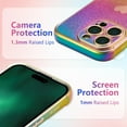 thumbnail image 3 of MYKOMI for iPhone 16 Pro Case 6.3 inch,Cute Colorful Iridescent Plating Edge Case with Love Hearts Pattern,Camera Lens Protection Shockproof Phone Case for Women Girls, 3 of 9