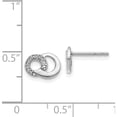thumbnail image 3 of 14K White Gold Diamond Circles Post Earrings (6 X 10) Made In India em5501-001-wa, 3 of 5