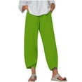 thumbnail image 2 of Mitankcoo Casual Pants for Women - Plus Size High Waisted Pants Loose Wide Leg Trousers Green Pants Size 3XL, 2 of 4