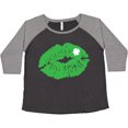 thumbnail image 3 of Inktastic St. Patrick's Day Lucky Lips with White Shamrock Women's Plus Size T-Shirt, 3 of 5