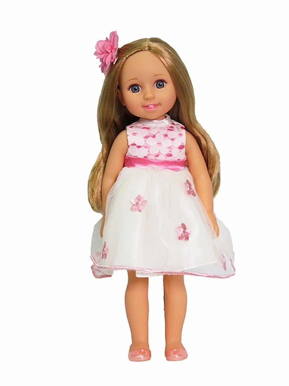 Blonde Hair Blue Eyed 14inch Doll | Alice Boxed & Clothed 14″ Doll | American Fashion World