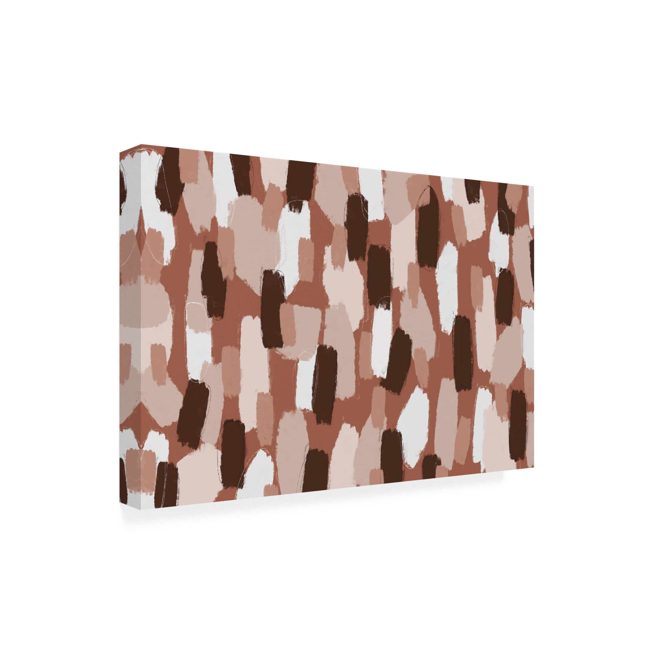 Canvas Wall Art - Treechild 'Pastel Brush Strokes Pattern Square' Wall Art for Living Room, Bedroom, or Office D?cor by Trademark Fine Art - 24 x 16 Inches