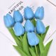 thumbnail image 1 of Tulipán artificial falso Holanda Mini tulipán flores de tacto real 24 piezas para decoración de boda DIY fiesta en casa (azul) Sailing  Electrónica, 1 of 3