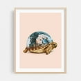 thumbnail image 2 of Disco Turtle - Mixed Media Disco Ball Surrealism Humor Animal Modern Art Whimsical Pop Art Unframed Wall Art Print 9 x 12 inches, 2 of 4