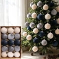 thumbnail image 6 of Christmas Tree Ornaments Velvet Balls, 15 Pack 2.4 Inch Shatterproof Neutral Hanging Ornaments for Christmas Xmas Decoration Indoor Holiday Decorations, 6 of 9