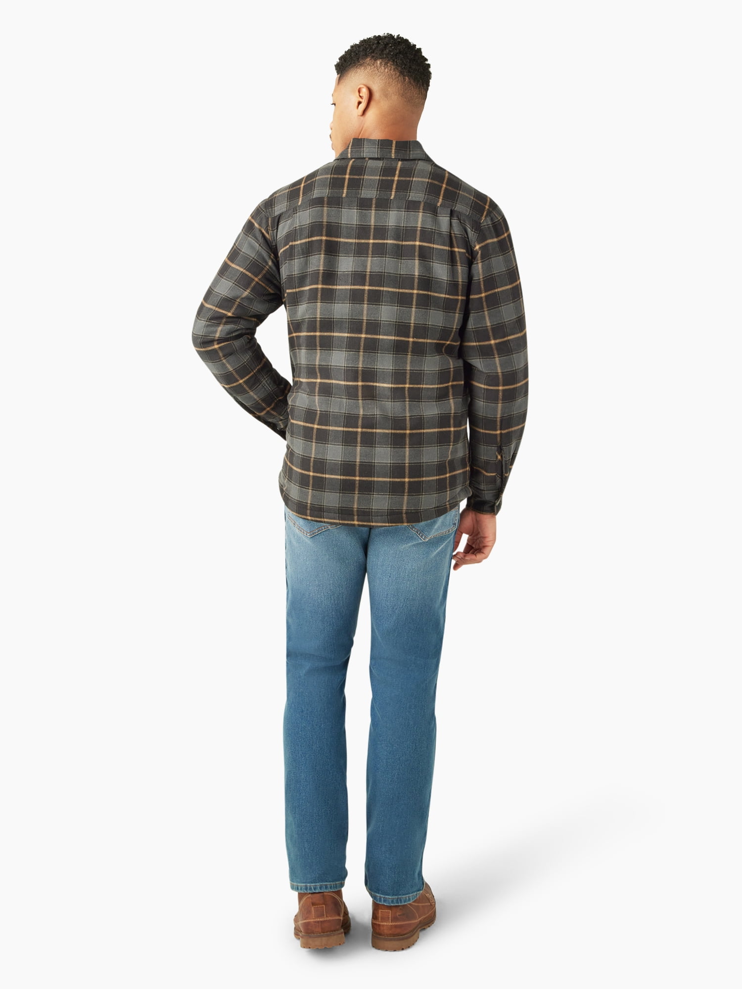 Genuine Dickies Men's Fleece Lined Flannel Shirt Jacket