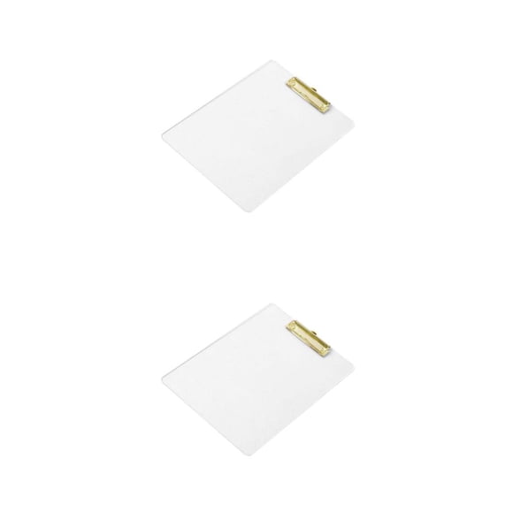 Soidarity Portapapeles portátil A4 Papelería multifuncional para notas de papel A4 Oro transparente 2piezas Oro transparente
