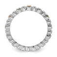 thumbnail image 2 of Sterling Silver Stackable Expressions Citrine & Diamond Ring - Size 5, 2 of 3