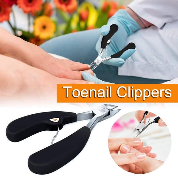 Toenail Clippers For Thick Or Ingrown Toenails, Nail Tools With Abs Handle Polishing 1 Piece Nail Trimmer