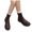 Brown, variant on Women's Chelsea Boots Fashion Lug Sole Ankle Booties Chunky Heel Slip on Elastic Dress Shoes
