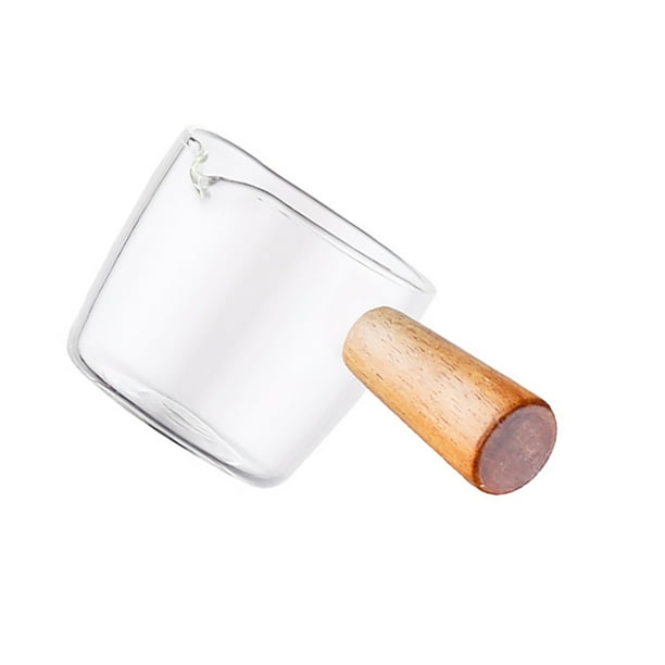 Coffee Pot Wooden Handle Glass Milk handle teapot; coffee Teapot Mini