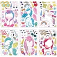thumbnail image 1 of CHL-12 Sheets Children's Cartoon DIY Unicorn Sticker,Kids Party Favor Supplies Craft,Let Your Kids Get Creative & Design Their Favorite Sticker Birthday Party Supplies (Unicorn-6X2), 1 of 4