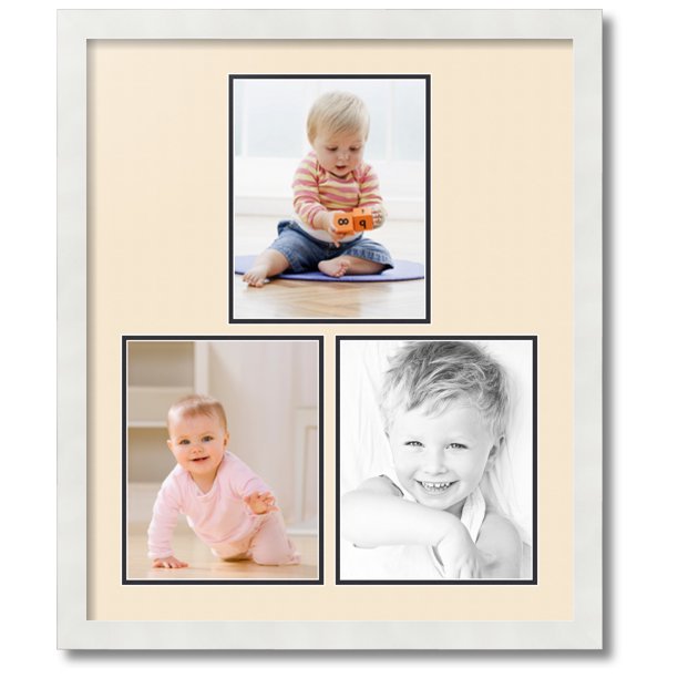 ArtToFrames Collage Photo Picture Frame with 3 8x10 Openings, Framed