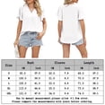 thumbnail image 2 of Camiseta holgada para mujer Camiseta informal con cuello en V que combina con todo Poliéster ligero para mujer FLhrweasw Para estrenar, 2 of 7