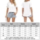 thumbnail image 2 of Tops De Verano Camiseta de mujer para mujer, camiseta informal de gasa con cuello en V a la moda para mujer (blanco S) Cgtredaw para Mujer Blanco T S, 2 of 7