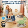 thumbnail image 4 of Ourlova Round Swivel Chair with Armrests, Rotating Plastic Desk Chair, Blue, 4 of 6