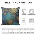 thumbnail image 5 of Nawypu  Square Throw Pillow Covers Golden Blue Mandala Bohemian Pillow Cases Decorative for Home Bedroom Sofa Pillowcases Standard, 5 of 5