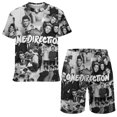 thumbnail image 2 of One Direction Boys Short Sleeve Mesh T-Shirt And Shorts Outfit Set Summer Clothes Set for Kids, 2 of 8