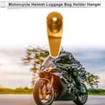 thumbnail image 3 of Motorcycle Hanging Hook Droplet-type Single Hook Motorcycle Helmet Luggage Bag Holder Hanger for Scooters Bicycles Gold Tone 1 Set Screw Wrench 60mm, 3 of 7
