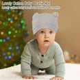thumbnail image 4 of Spencer 2 Pack Newborn Baby Beanie Preemie Boys Girls Hats Autumn Winter Bear Ears Infant Caps Toddler Beanie Caps for 0-6 Months, Navy, 4 of 10