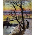 thumbnail image 2 of Wilhelmson, Carl Wilhelm 12x14 White Modern Wood Framed Museum Art Print Titled - The Footbridge, Lidingobron, 2 of 4