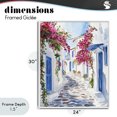 thumbnail image 4 of Stupell Industries Traditional Santorini Stone Street Pathway White Framed Giclee Art, 24 x 30, by LSR Design Studio, 4 of 8