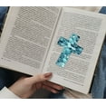 thumbnail image 6 of WIRESTER Set of 2 Aluminum Cross Hanging Ornaments for Christmas Tree Holidays Party Home Office Xmas Tree Decoration Gift - Mermaid Scales Blue Wave & Pink Mermaid Scales, 6 of 6