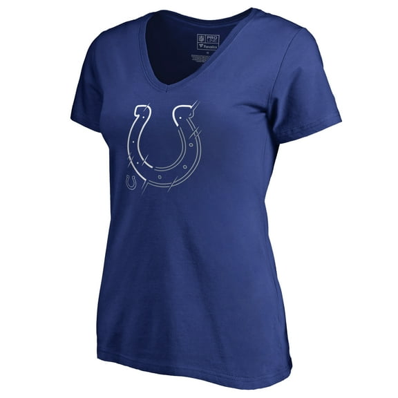 Women's Royal Indianapolis Colts X-Ray Slim Fit V-Neck T-Shirt