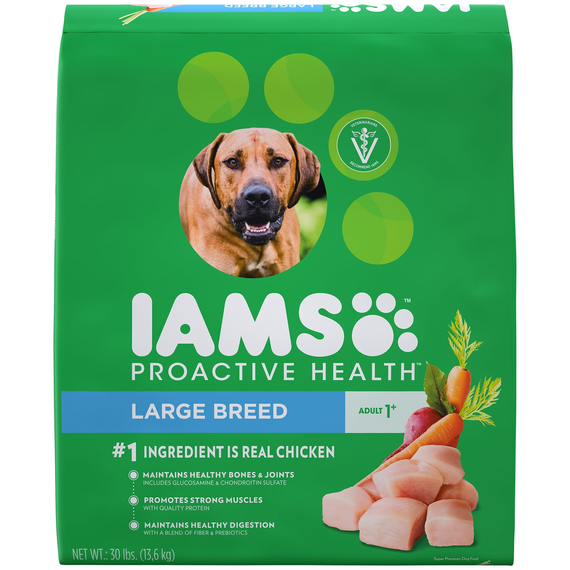 Iams Proactive Health Adult Large Breed Dry Dog Food Chicken 30