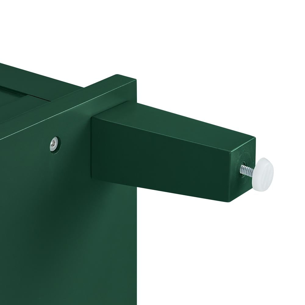 Crosley Furniture Cora Drop Leaf Traditional Wood Kitchen Island in Emerald