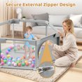 thumbnail image 5 of babyeap 50 Inch Baby Playpen,Fence Baby Play Yard for Indoors Outdoors,Hexagonal Toddler Playpen,Light Gray, 5 of 7