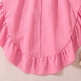 thumbnail image 3 of WOYY Little Girls Summer Stylish Outfits Off Shoulder Crop Top Ruffle Irregular Skirt Set Kids Clothing Sets, Sizes 5-6, 3 of 8