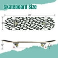 thumbnail image 2 of 31'' Complete Skateboard 7 Layer Canadian Maple Double Kick Deck Skateboards Paper for Scrapbooking White Black elephant Texture Skin Skate Board for Beginner Adult Gifts, 2 of 5