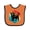 Orange and Black, variant on Inktastic Highland Cow Retro Sunset Boys or Girls Baby Bib