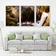 thumbnail image 2 of IDEA4WALL 3 Piece Framed Canvas Wall Art for Living Room, Bedroom Waterfall in Deep Forest of Croatia Canvas Prints for Modern Home Decoration Ready to Hang, 2 of 4
