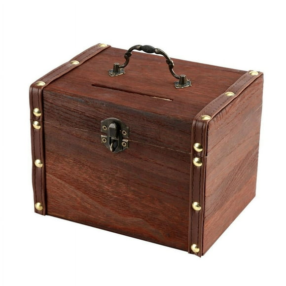 Birdeem Piggy Bank for Adults Piggy Bank Piggy Bank for Kids Money Box Treasure Chest Money Saving Box Adult Piggy Bank Piggy Bank for Boys Piggy Bank Girls Large Wooden Piggy Bank Safe Money Box Savi