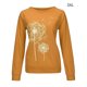 thumbnail image 5 of Camiseta Mujer Manga larga Cuello redondo Tops Poliéster Suéter deportivo Ropa con estampado informal, Caqui, S Vogacara AP003791-06, 5 of 6