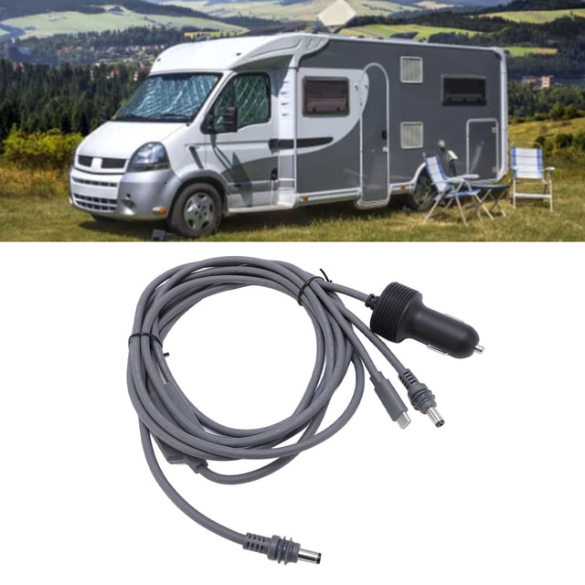 3 in 1 USB C / Car Charger / DC to DC Replacement Cable for Mini, 18AWG DC Power Supply 12V-24V Car Charger Supply Cord Adapter Plug for Car RV Truck