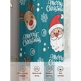 thumbnail image 6 of Christmas Santa Claus Sheer Curtains 72 Inch Length 2 Panels Set Window Treatments, Cartoon Xmas Elk Snowflakes Blue Rod Pocket Semi Curtains for Living Room/Bedroom/Kitchen Décor, 104"W x 72"L, 6 of 7