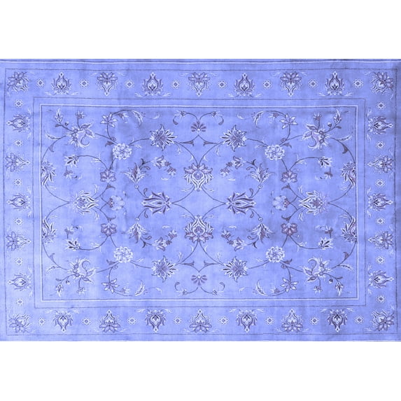 Ahgly Company Indoor Rectangle Persian Blue Traditional Area Rugs, 5' x 8'