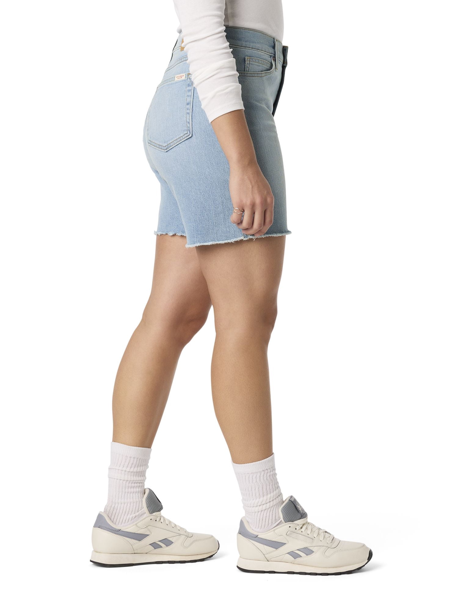 Levi Strauss Signature Women's and Women's Plus Vintage Relaxed Mid Thigh Shorts, Sizes 2-18